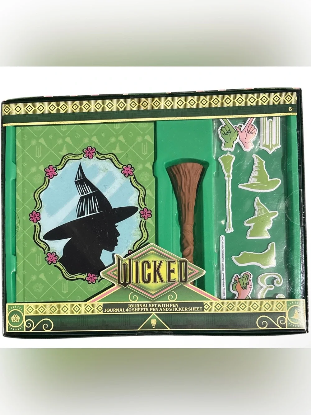 Wicked Green Journal Set with Pen and Sticker Sheet